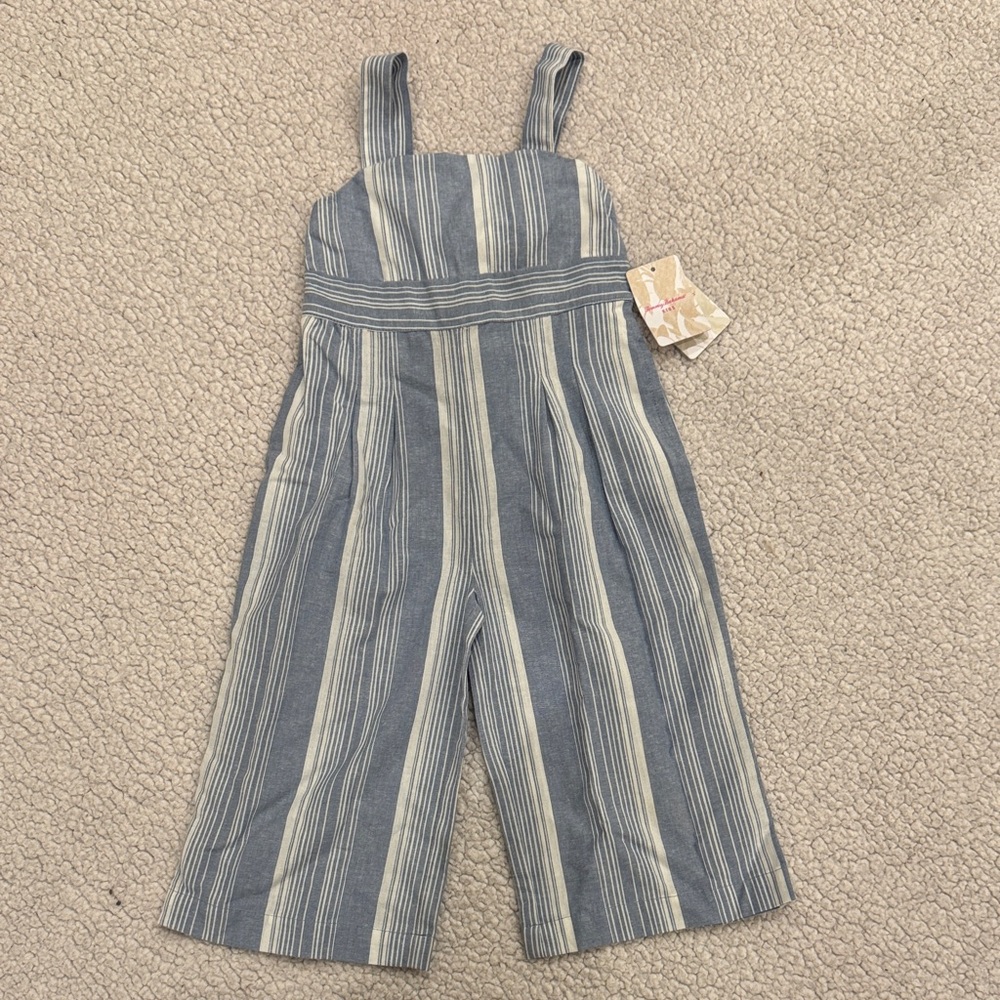 Tommy Bahama Striped Blue and White Kids Jumpsuit NWT